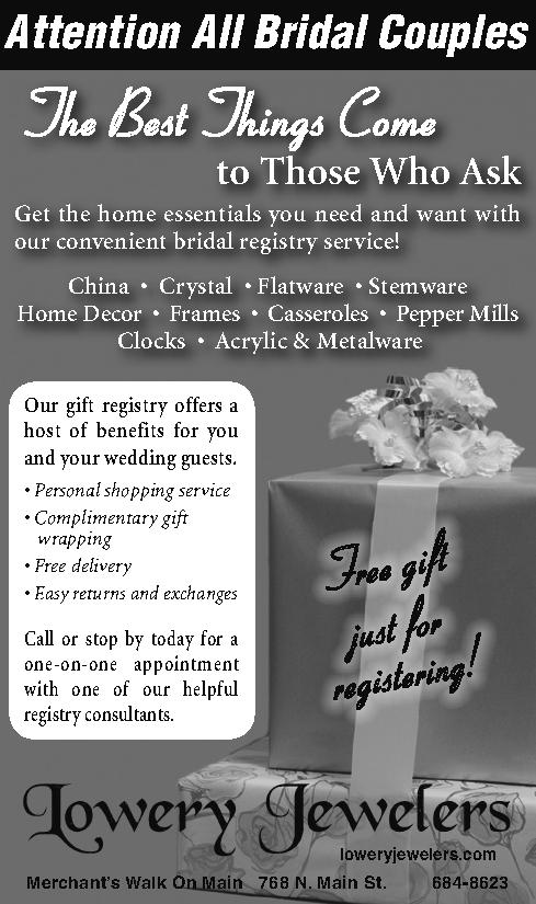 Bridal Registry - Times Gazette AD